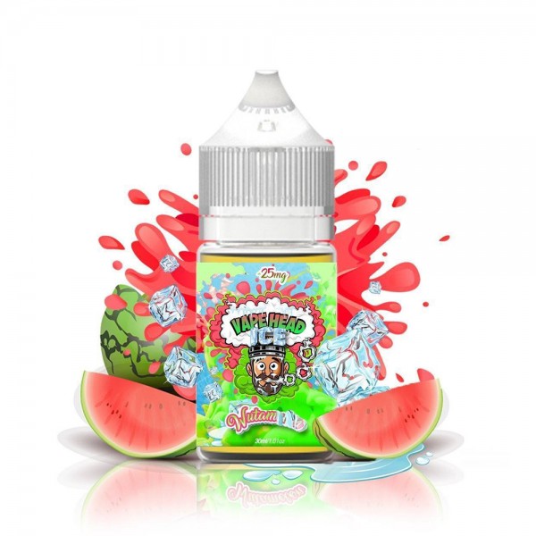 Vape Heads Premium VG E-liquid E-juice 30ml(45mg/ml, Ice Salt Wutamelon)