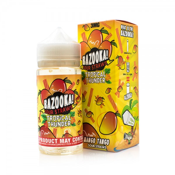 Bazooka Tropical Thunder Premium PG+VG E-liquid E-juice 100ml(Pineapple Peach, 3mg/ml)