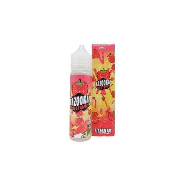 Bazooka Sour Straws Premium PG+VG E-liquid E-juice 60ml(Strawberry Ice, 6mg/ml)